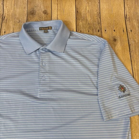 Peter Millar Summer Comfort Polo Golf Shirt Medium Coldstream Guards Golf Logo - Picture 5 of 12